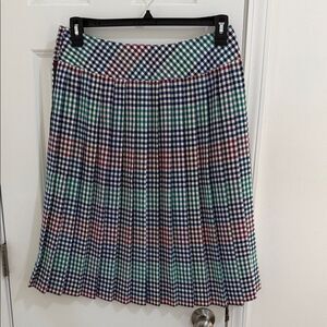 Karen Scott Vintage Colorful Checkered A-Line Skirt Size 14